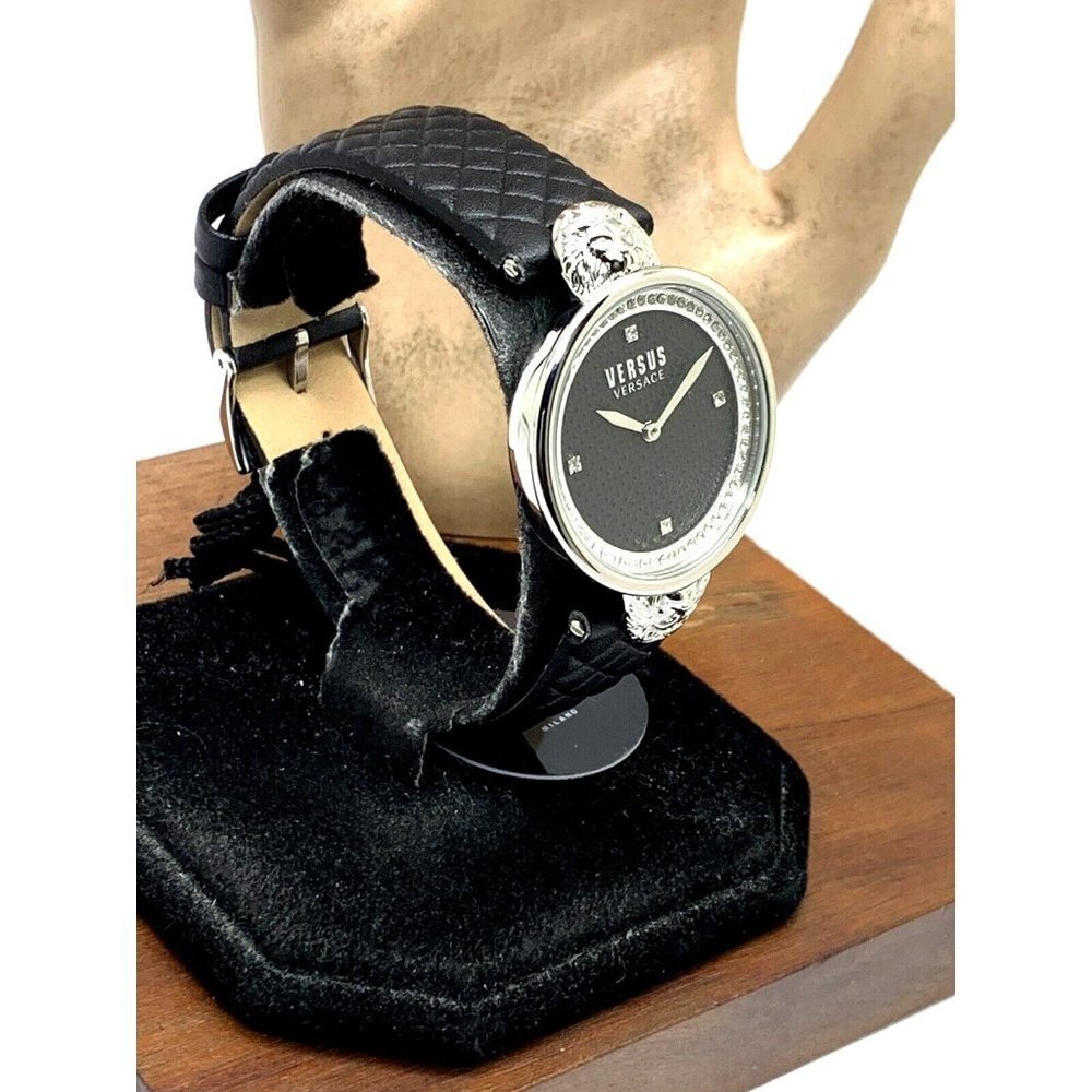 Versus by Versace Women's Watch VSPZU0121 Black Dial Silver Case Leather… - Picture 14 of 14